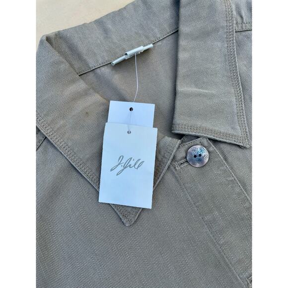 J Jill Women's Brown W/ Pockets Collared Button Down Long Sleeve Jacket, Size‎ M - Picture 3 of 7
